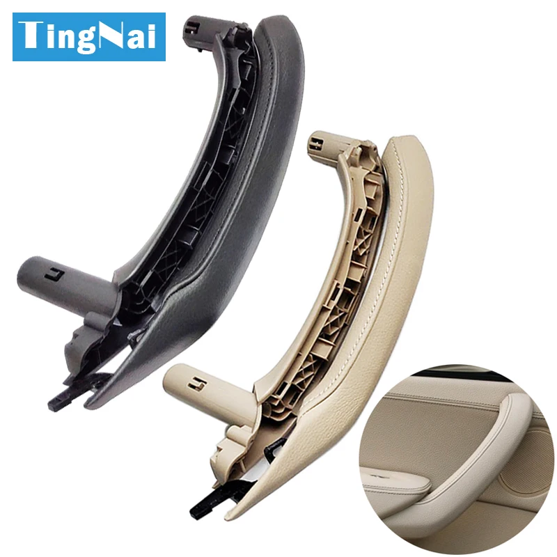 Lhd Rhd Interior Passenger Door Pull Handle Leather Cover Assembly For
