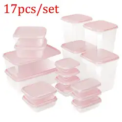 17 шт./компл. еда герметичный ящик для хранения Crisper для кухни контейнер в холодильник чай Bean зерна пряная еда зерна пластиковый ящик для