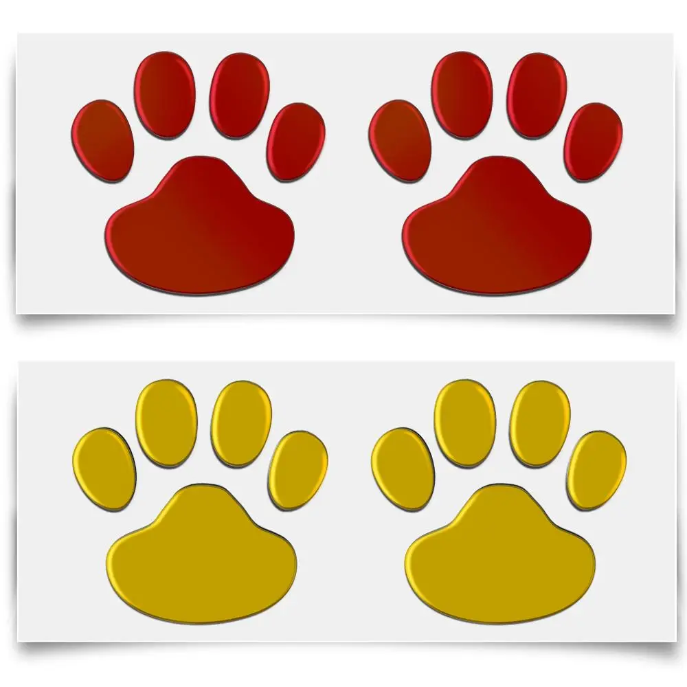 Крутая наклейка на автомобиль Дизайн лапа 3D животное собака кошка медведь ноги печатает следы 3М наклейка на кузов автомобиля s серебро золото красный черный