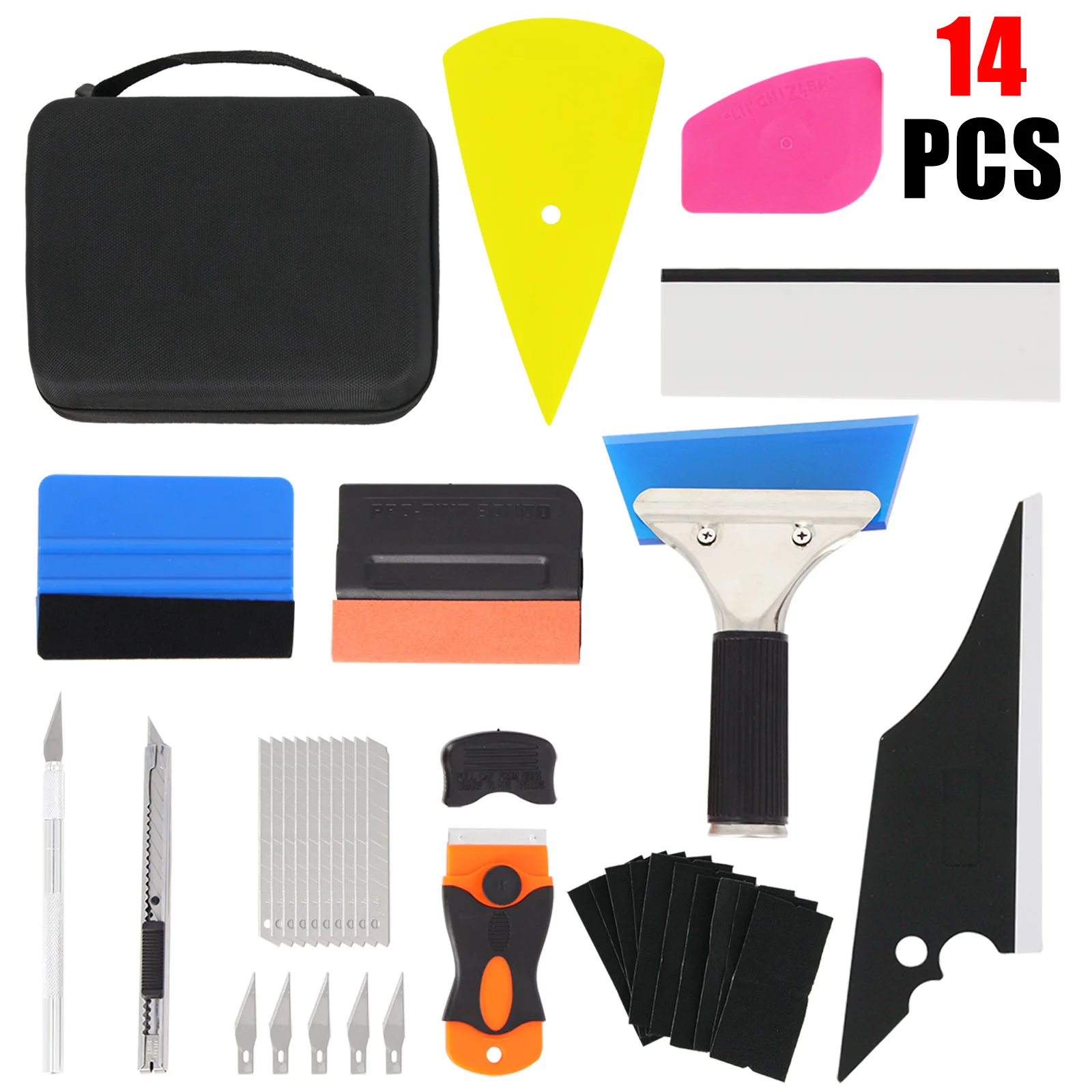 Car Vinyl Wrap Tool Kit Window Tint Film Wrapping Felt Squeegee Edge