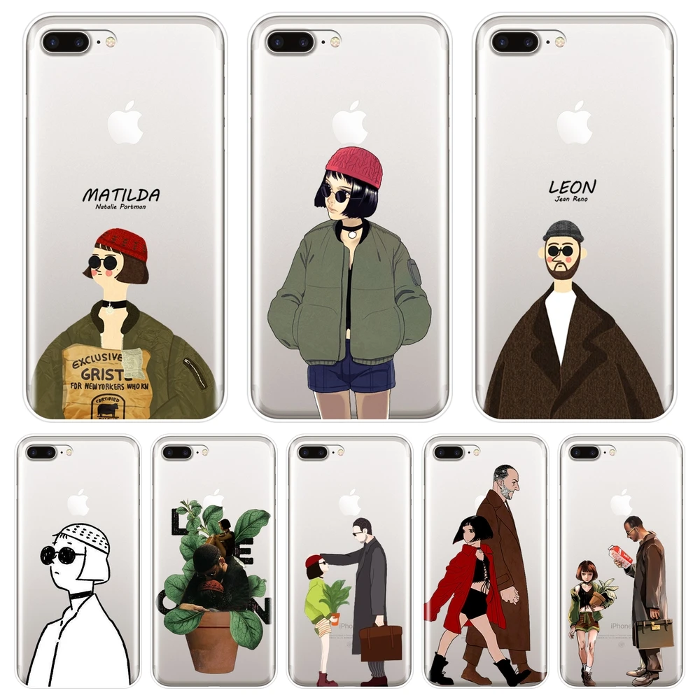 Leon The Professional Girl Back Cover For iPhone X XR XS MAX 8 7 6S 6 S Soft Silicone Case Plus Phone | Мобильные телефоны и