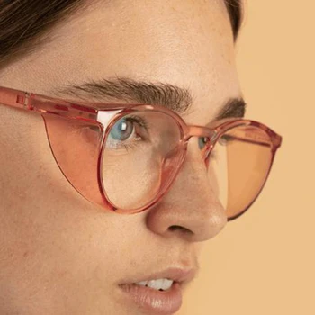 김서림 방지 안전 보호 폴 안경, 실내 블루 라이트 차단 안경, 여성 독서 안경, 야외 패션, UV400