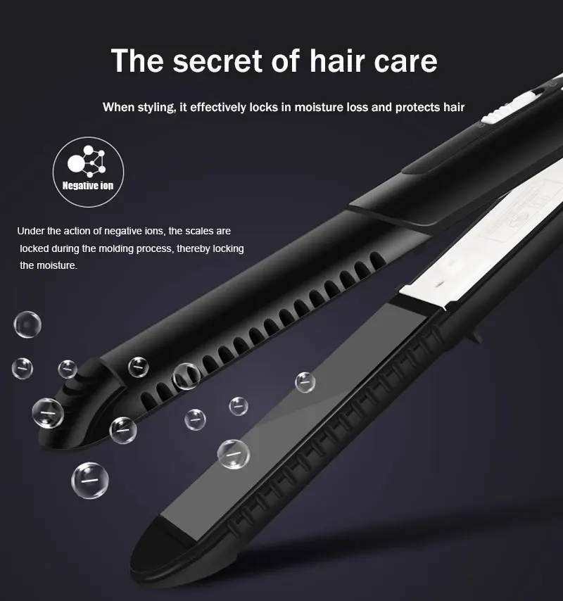 

Negative Ion Hair Straightener Roll / Straight Dual-Use Molding Machine One-Button Switch Shape Multi-Variable Splint