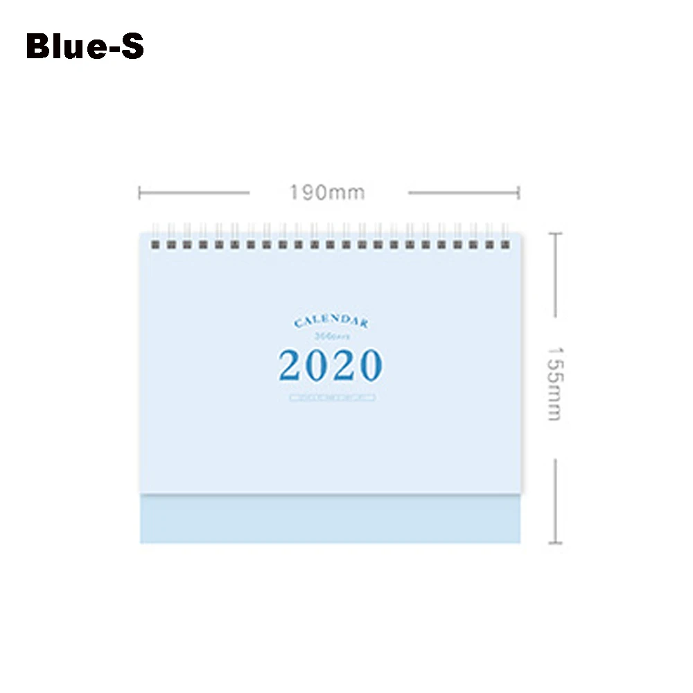 Год простой Настольный календарь DIY Украшение для рабочего стола записываемый ежедневный планировщик с катушкой вертикальный календарь - Цвет: blue - S