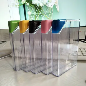 

Plastic Water Bottle Clear Book Portable Paper Pad Water Bottle Flat Drinks Kettle Travel Riding camping outdoors Portable tool