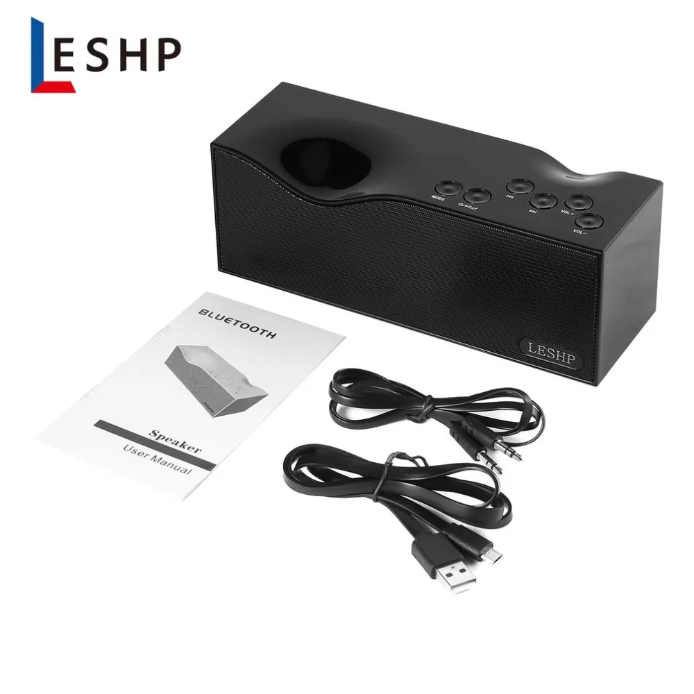 LESHP bluetooth динамик будильник динамик светодиодный дисплей съемный литиевый аккумулятор Беспроводная портативная Поддержка различных музыкальных форматов