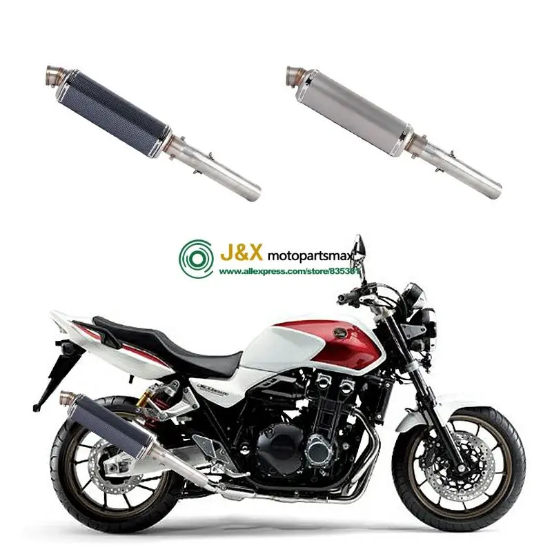 Мотоцикл полный системы глушитель Escape дБ убийца слипоны для Honda CB1300 CB 1300 среднего контакта трубы 2003 до 2013