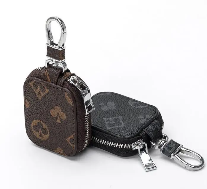 HARJOBEN-Bolsa de cuero de vaca con cierre de langosta para llaves coche, portallaves, llavero con cremallera, para llaves - AliExpress Maletas y bolsas