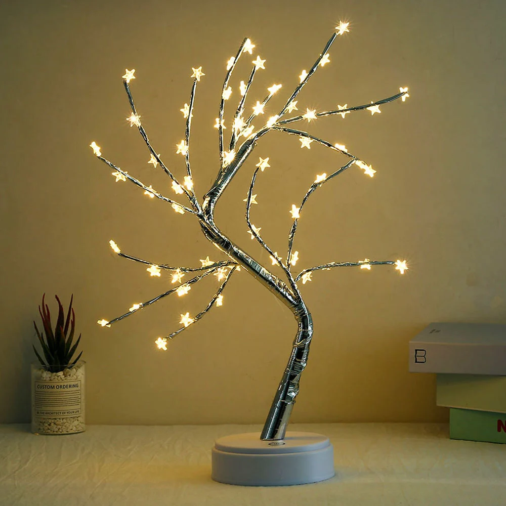 LED Bonsai Tree Light Touch Switch DIY Artificial Light Battery Operated  LED Night Light 2 Gear for Bedroom Children Home Decor - AliExpress