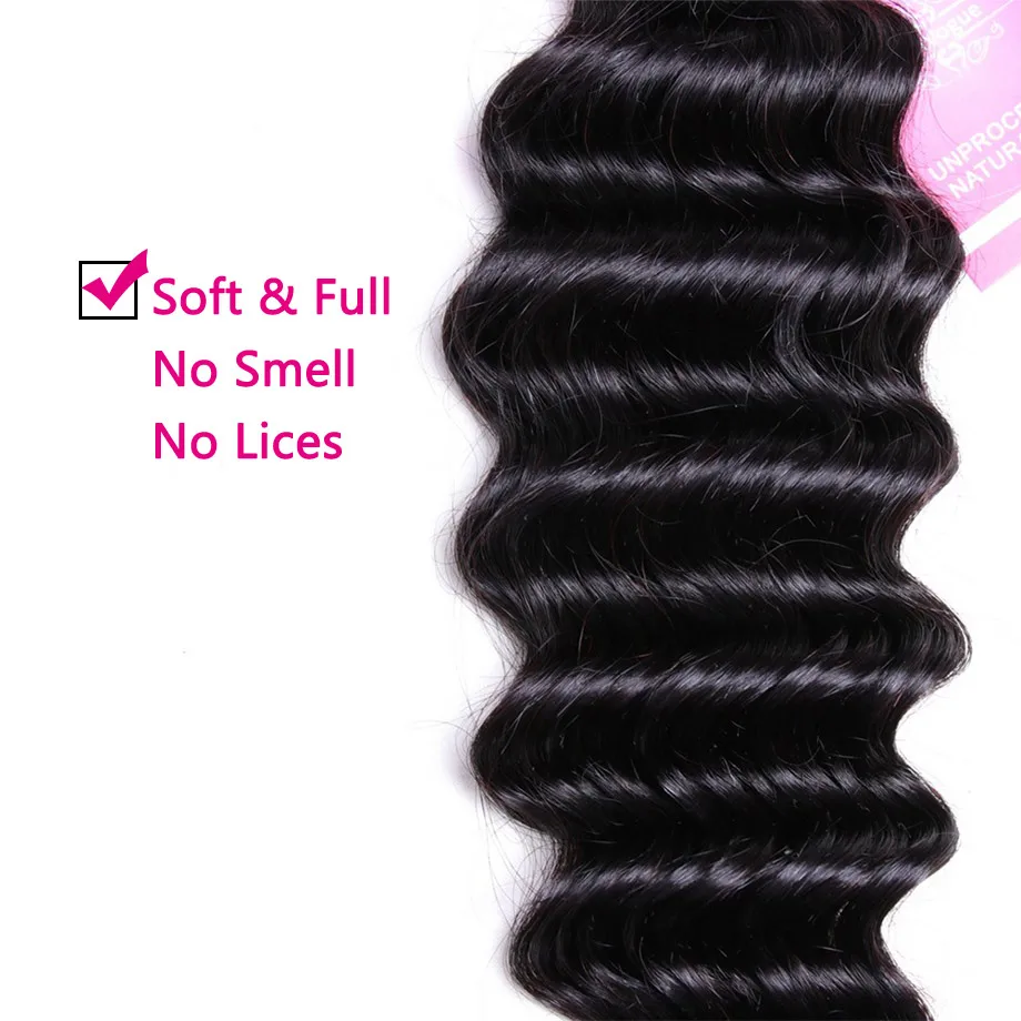 Brazilian Deep Wave Bundles 1/3/6/9PCS Human Hair Extensions 100% Human Hair Weave Bundles Water Wave MYLOCKME