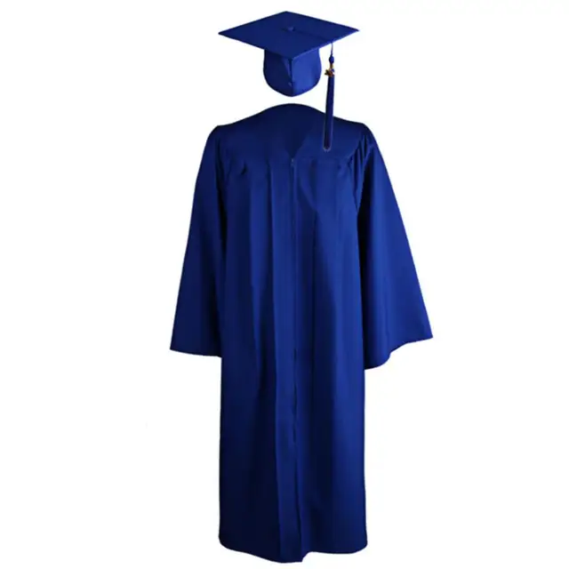 Graduation Gown Pleated Robe Hat Set 