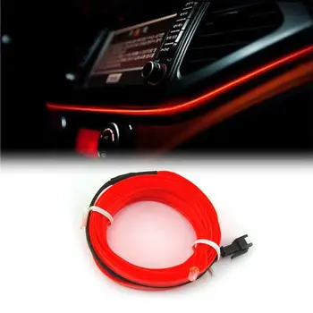 

5m EL Wire Flash Rope Tube Cable LED Strip Flexible Neon Lamp Glow String Light For Car Decoration Car Styling