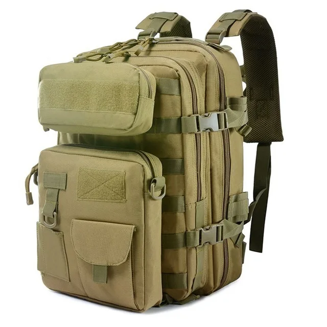 Khaki 900D военный тактический рюкзак, Мужская армейская штурмовая сумка, рюкзак для охоты, походов, походов, водонепроницаемая сумка, мужской уличный рюкзак - Цвет: Khaki