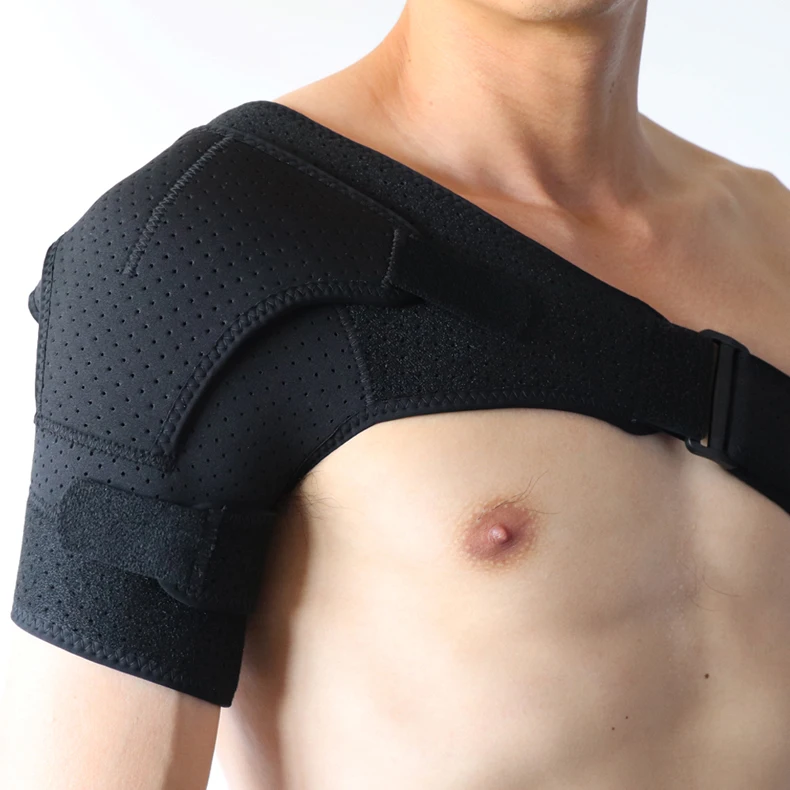 10pcs Enhanced Adjustable Shoulder Brace for Sports Protector Breathable Shoulder Pain Support Belt Black Left Right wholesales