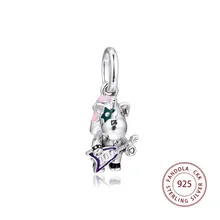 Осень, 925 пробы, серебро, Бруно, единорог, панк-группа, Висячие Подвески, бусины для изготовления ювелирных изделий, подходит браслет в Европейском стиле, Argent