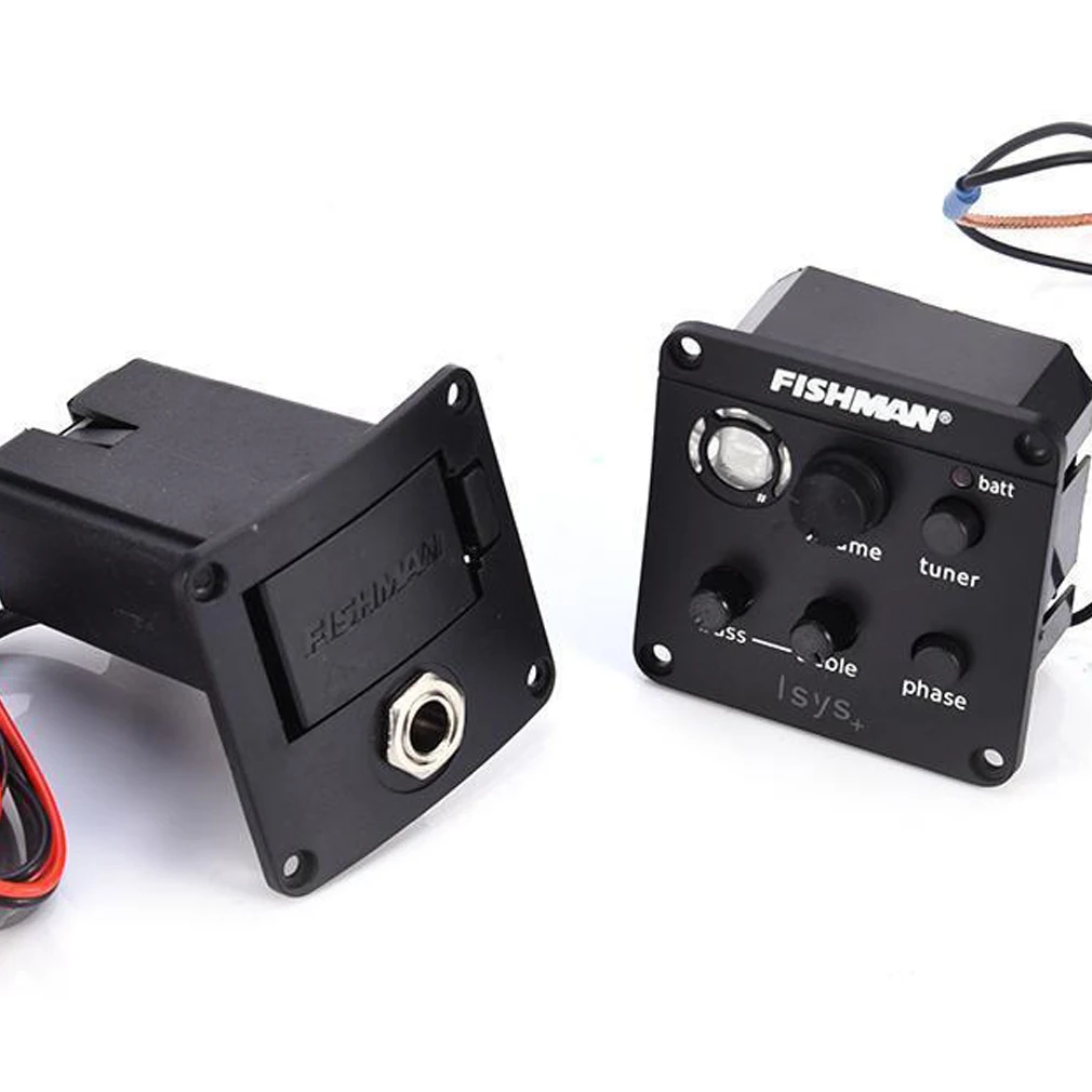 US Fishman ISYS+ EQ Акустическая гитара Предварительный усилитель звукоснимателя EQ тюнер пьезо микрофон бит клип на звуковое отверстие