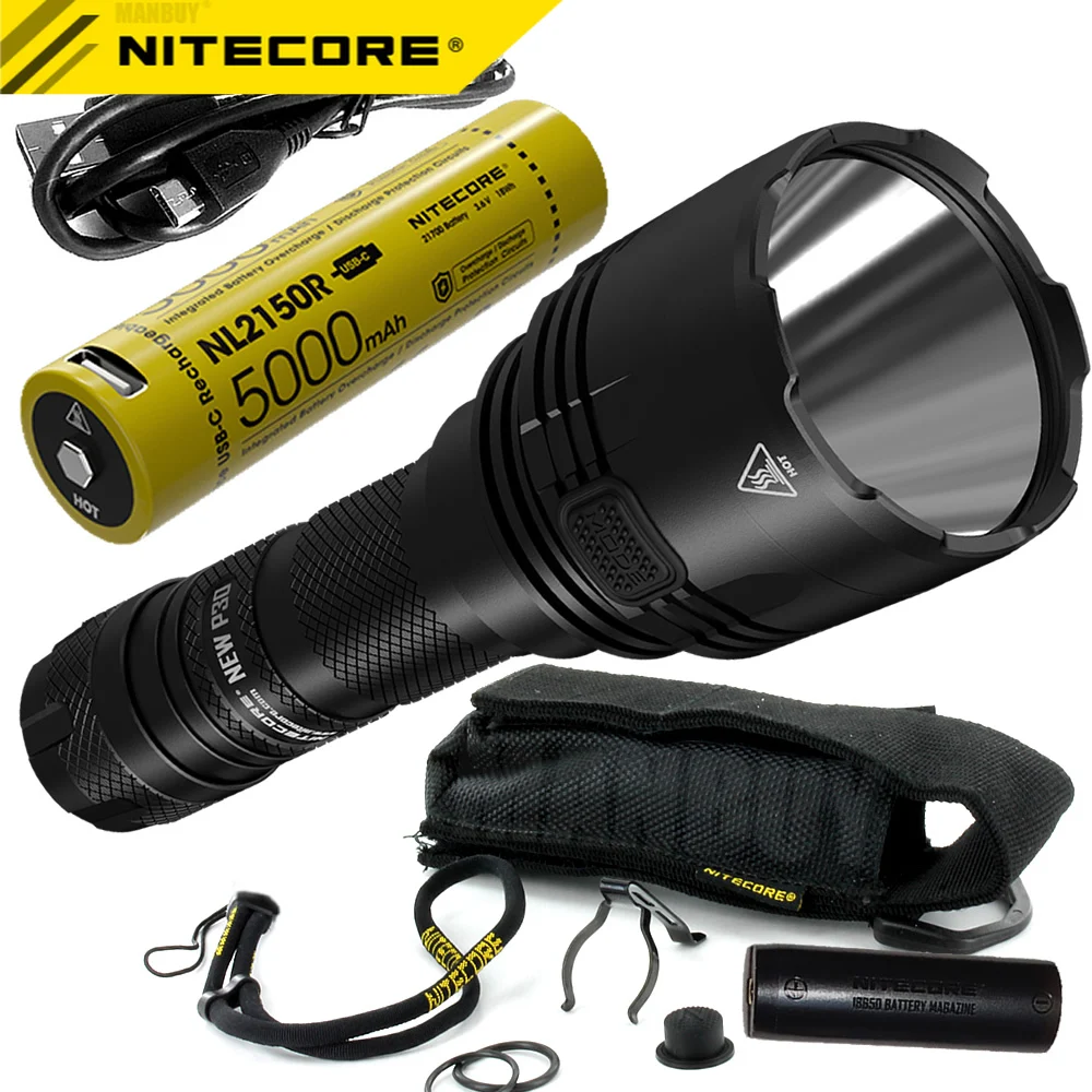 

NITECORE NEW P30 Torch NL2150R 5000mAh USB-C Rechargeable Battery 1000 Lumen CREE LED Flashlight Waterproof Lamp Camping Hunting
