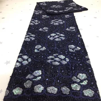 

Black/white Caramel Sequins Milk Silk Lace African Lace Fabric High Quality Water Soluble Guipure Cord Lace For Wedding Party
