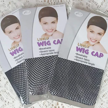 

12pieces New Fishnet Wig Cap Stretchable Elastic Hair Net Top Open High Quality Mesh Weaving Wig Cap & Hairnets Net Making Cap