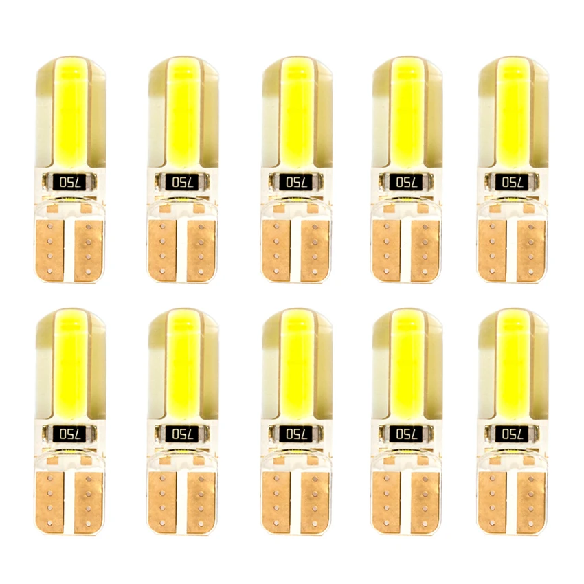 Promo 10PCS T10 W5W LED Car Interior Light Cob Marker lamp 12V 194 168 501 bulb Wedge Parking NyoA0pDQ0