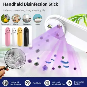 

USB Portable UVC Sterilizer Light Bactericidal Lamp For Phone Mask Ultraviolet Germicidal Sanitizer Disinfection Mite Eliminator