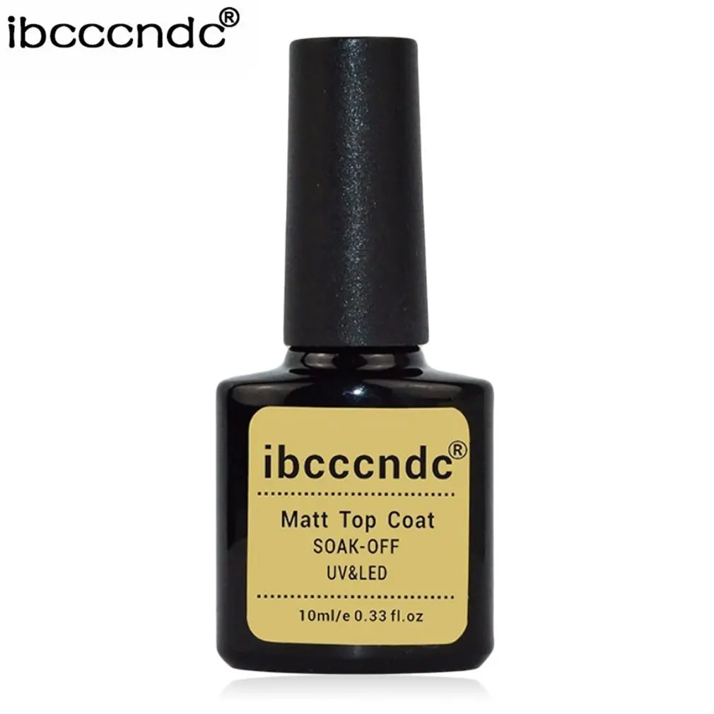 

New IBCCCNDC 10ml Matte Top Coat LED UV Nails Art Long Lasting Lacquer Matt Varnish Matte Top Gel Polish Nail Art