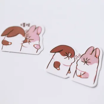 

40 Pcs / Pack New Kawaii White Chubby Rabbit Series Pet Sticker Pack / Hot Sell Deco Packing Stickers / School Office Supplies