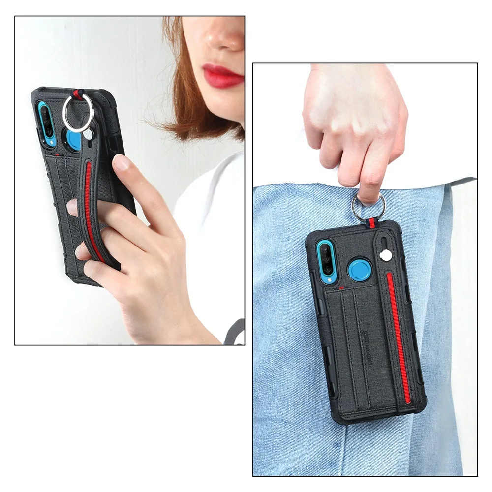 

Suitable for Sony Phone Case Sony XZ1 Wrist Strap Holder Card Instert Lagging Shatter-resistant Protective Case Cross Border on