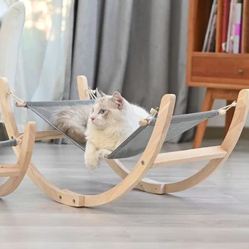 

Cat Rocking Chair Cat Bed Pet Hammock Rolling Cradle Swing Toy for Small Cat Baby Cat Kitten DTT88