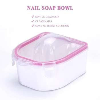 

Nail Polish Remover Warm Water Bowl Thickened Double-Layer Soak Off Manicure Nail Soak Manicure Treatment Tool Nail Spa Bowl