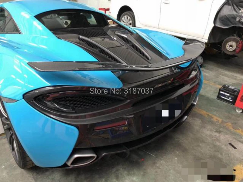 Для mlaren 570S 540C 570GT NOVITEC Стиль Настоящее углеродное волокно задний спойлер на крыло, крышу багажник губы крышка багажника автомобиля стиль