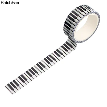 

20pcs/lot Patchfan Piano button 90s funny DIY Scrapbooking kids washi Paper Tape Printed Pattern sticker paster A2386