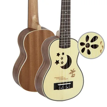 

Hot 21 Inch Ukulele Soprano Concert Mini Guitar Rounded Top Spruce Ukulele Beginner Student Gift Ukulele UK2160