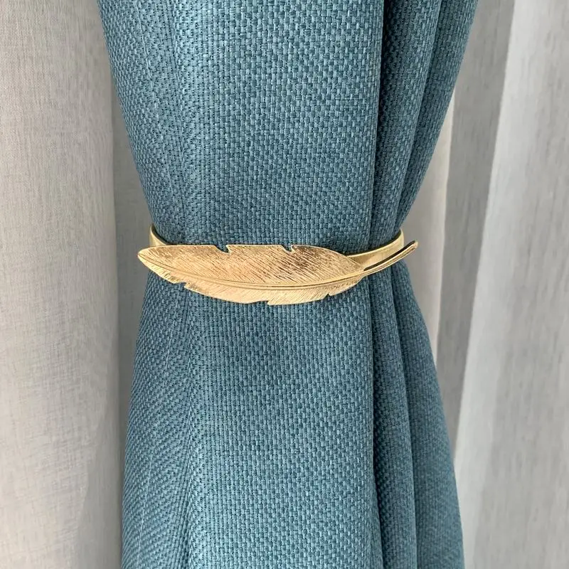 ⚡️Metal Curtain Clip Tieback Buckle Clips Curtain Holders Golden Silver Color Leaves Bow Elk Buckle Tie Back Curtain Accessories