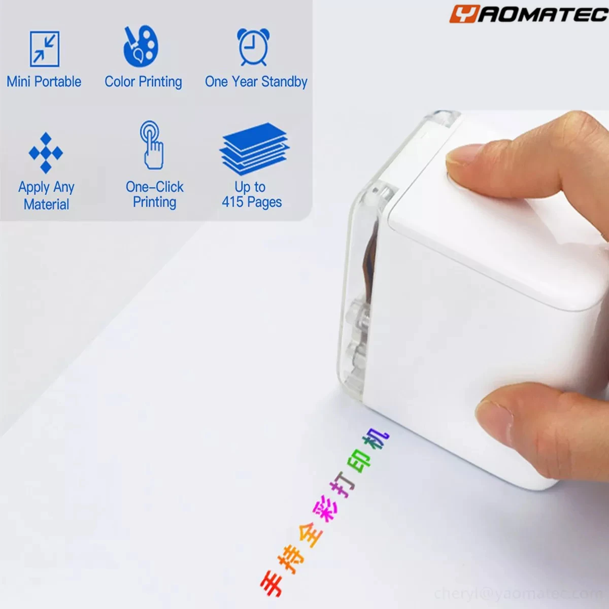 Yaomatec Mini Handheld Bluetooth Mobile Color Portable Wifi Printers