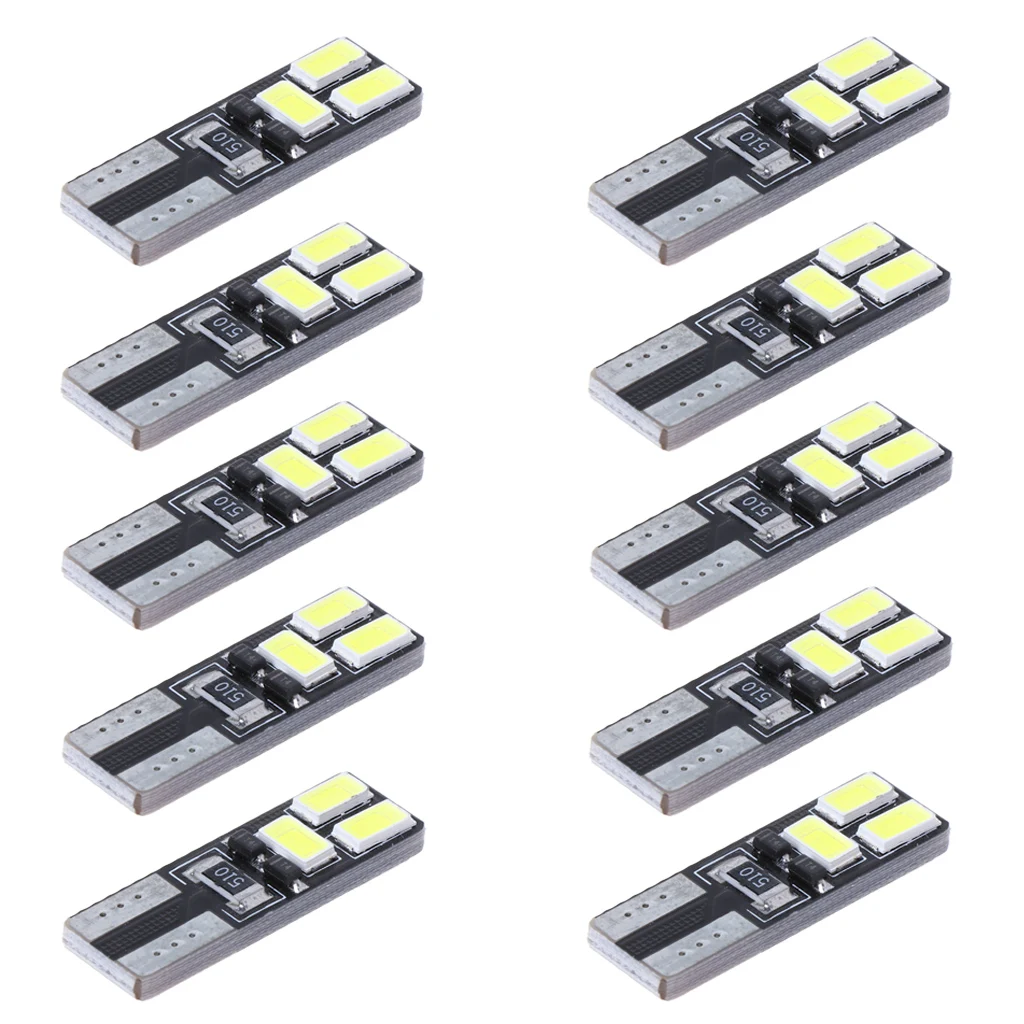 

New 10 x T10 5630 6SMD W5W Car LED CANBUS No Error Width Light License Plate Lamp Drop Shipping Support