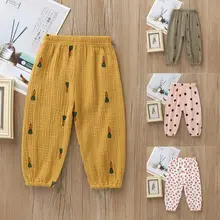 Детские штаны-шаровары для малышей; Модный хлопковый просторные шаровары длинные штаны, анти-москитные Колготки Леггинсы для женщин