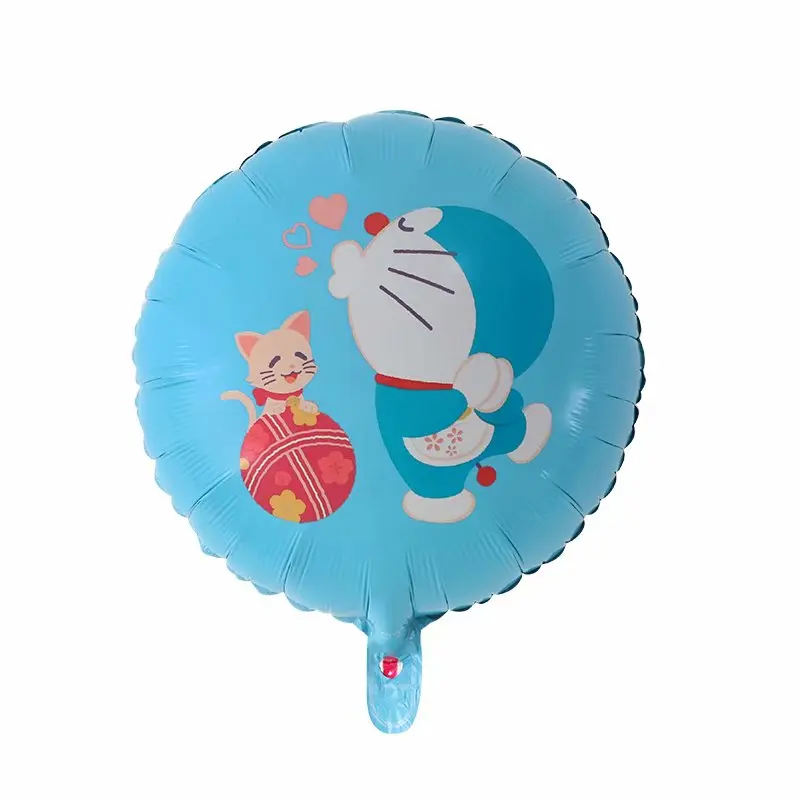 10 шт 18inch мультфильма Doraemon воздушные шары из фольги музыкальная кошка Круглый гелиевый шарик для дня рождения вечерние Для мальчиков и девочек Беби Шауэр детский игрушка