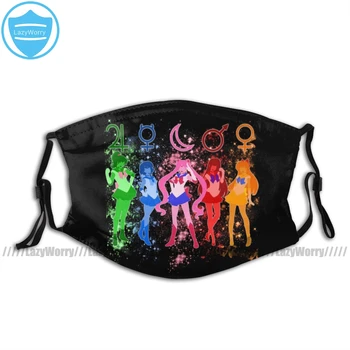 

Sailor Moon Mouth Face Mask The Inner Senshi Facial Mask Kawai Cool with 2 Filters for Adult