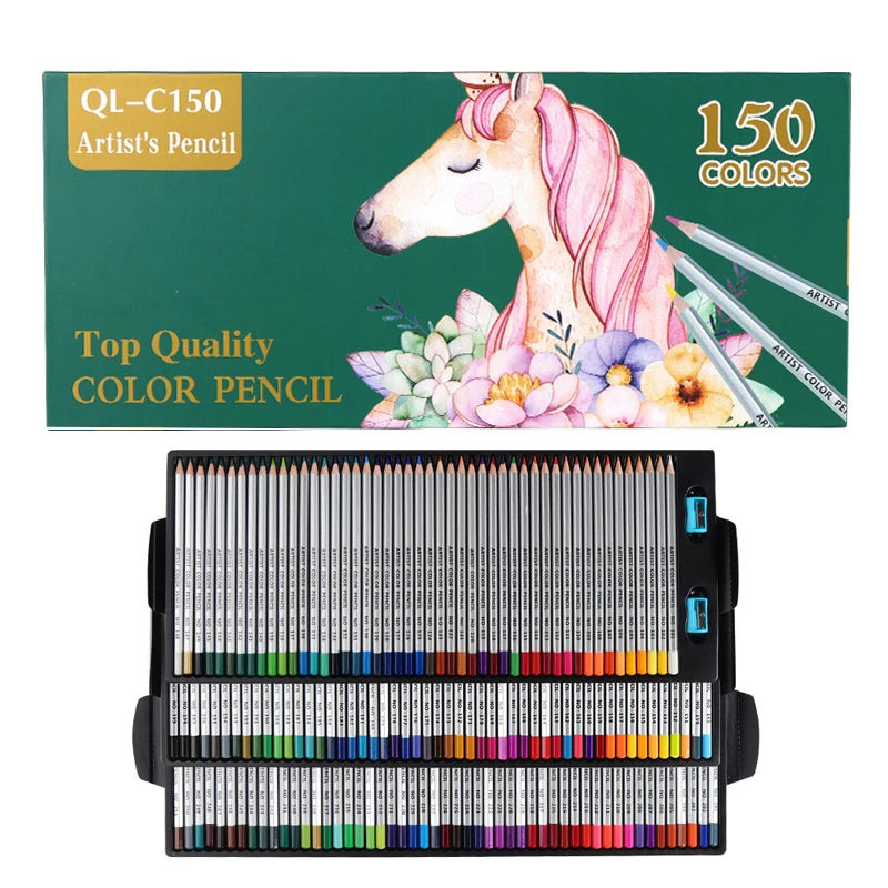 175 Piece Deluxe Art Set with 2 Drawing Pads, Acrylic Paints, Crayons,  Colored Pencils Set in Wooden Case, Professional Art Kit, for Adults, Teens  and