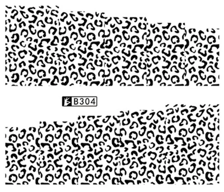 1 черный леопард Маникюр Наклейка переводная Вода Наклейка Красота конверт полное украшение ногтей