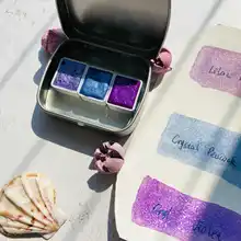 Ручной работы Твердые акварельные краски в наборе редкий фиолетовый голубой цвет Diy Искусство Aquarela арте Acuarelas Verf ограниченный запас водных ресурсов Цвет Bricolage