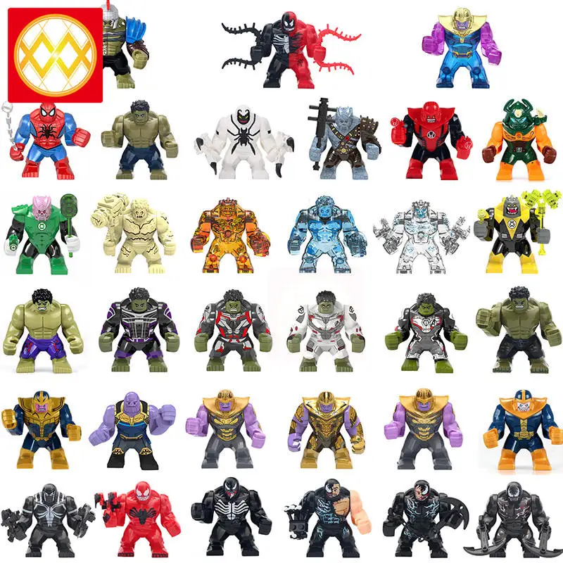 

Legoings Single Large Bricks The Elementals Green Lantern Kilowog Anti-Venom Thanos Venom Carnage Spiderman Building Blocks Toys
