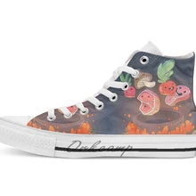 Happy meal дышащая Повседневная Высокая обувь на шнуровке холщовая Обувь Кеды Прямая