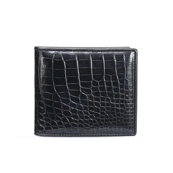 

crocodile leather High-end luxury men's wallet short leather wallet Business suit clip multi-card coin purse carteira masculina