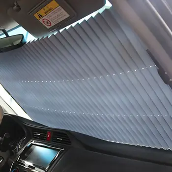 

Universal Retractable Car Windshield Sun Shade Easy to Install Use Keep Vehicle Cool Summer UV Protection Automobile