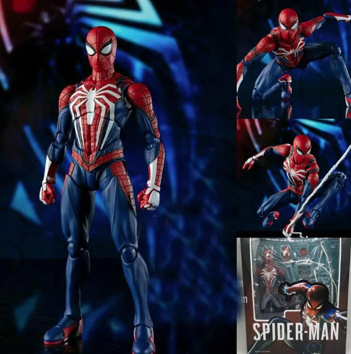 SHF Marvel Человек-паук улучшенная версия костюма сочлененные фигурки модель игрушки