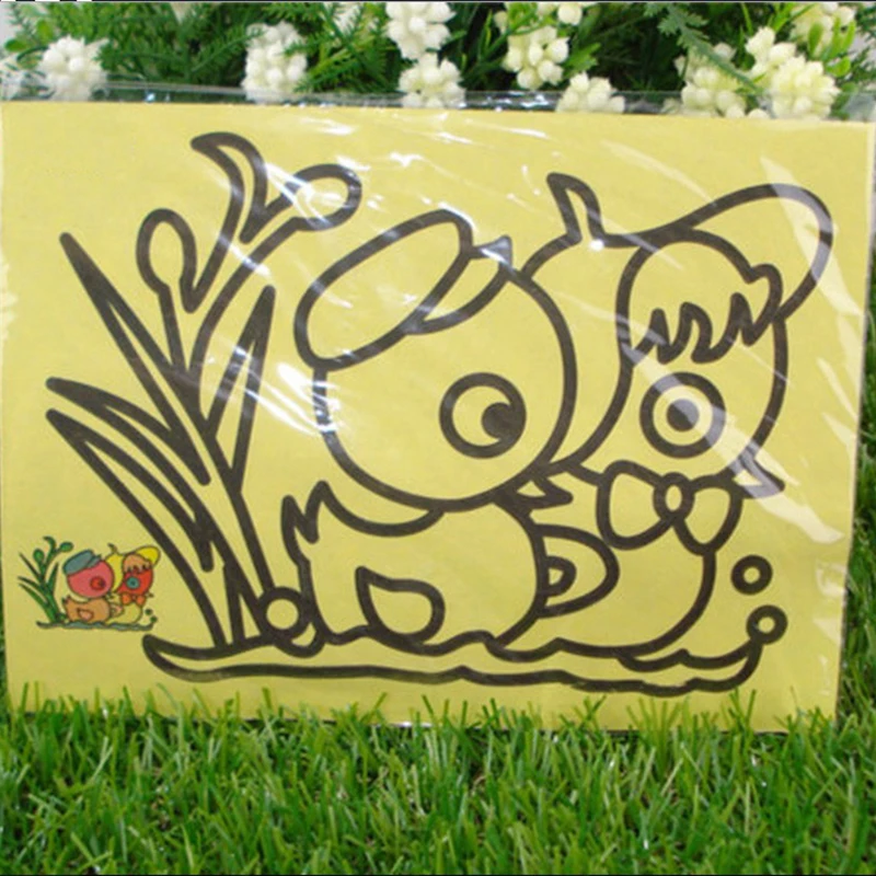 5 шт., 12X16 см, детские игрушки для рисования, картины из песка, Детские Поделки, Обучающие игрушки, рисунок в случайном порядке