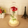 Glass Dome Bell Jar Cloche Display Jar With Wooden Base Dust Cover Home Decor Bedroom Desk Ornaments For Home Christmas Party 4