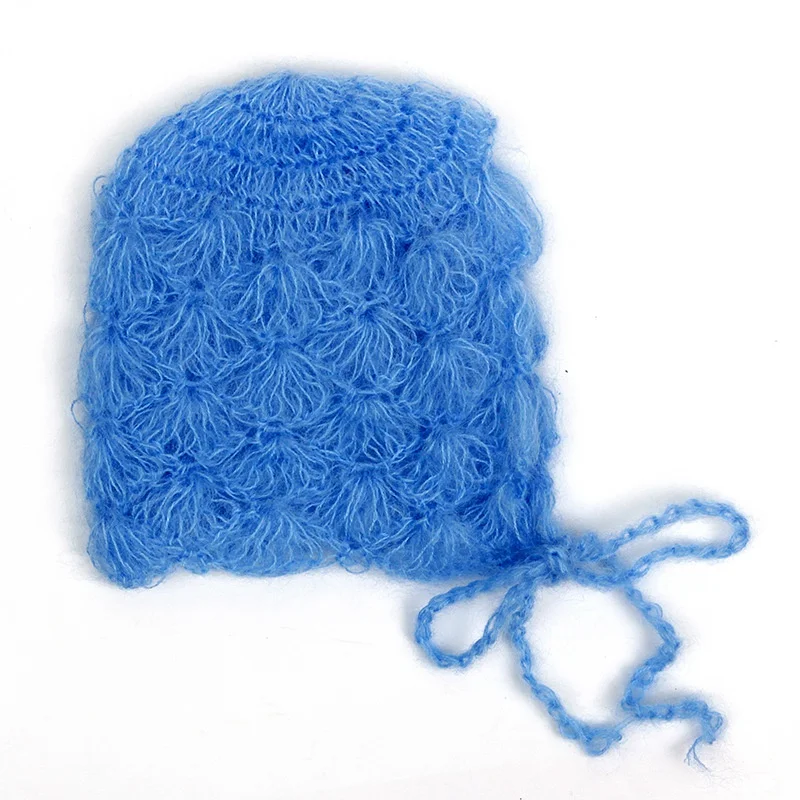 Полый сплошной цвет детская зимняя теплая шапка унисекс модная дышащая детская вязаная шапочка шляпа